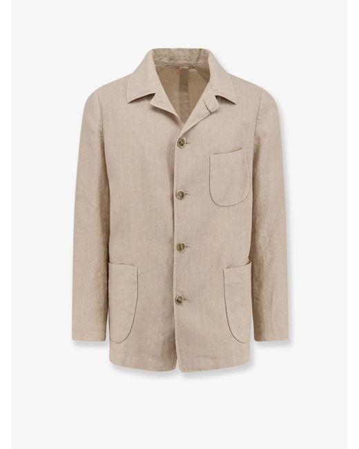 NUGNES 1920 Natural Zagara Linen Jacket for men