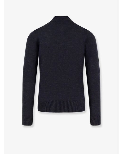 Alpha Studio Blue Wool Cardigan for men