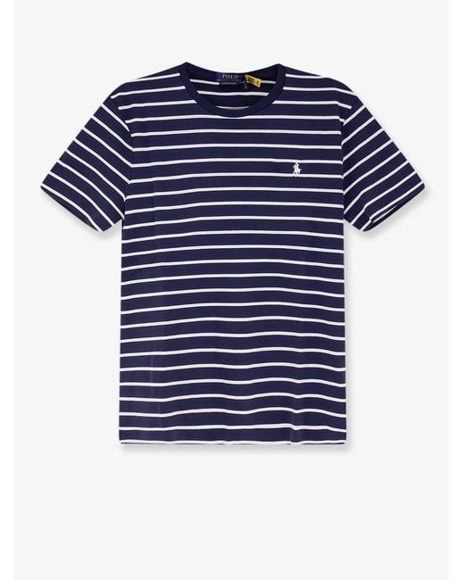 Polo Ralph Lauren Blue Striped Cotton T-Shirt for men