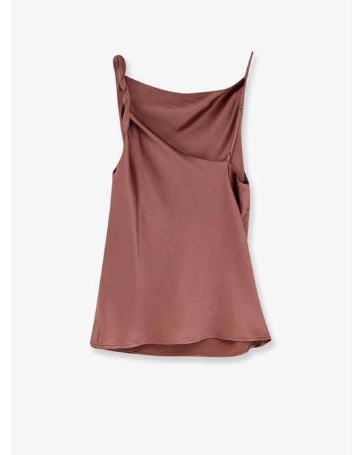 Alysi Red Satin Top