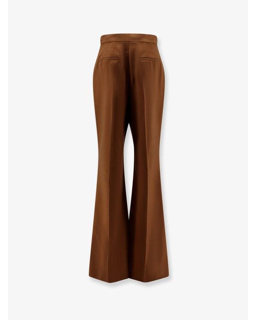 Wool And Mohair Trousers-Donna di Fendi in Brown