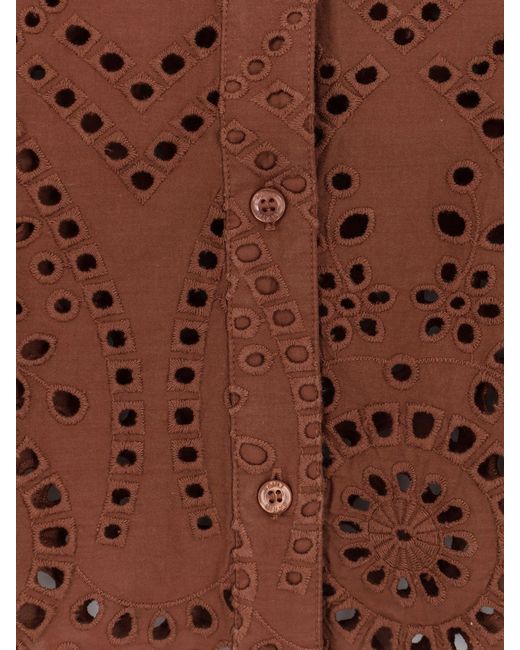 Camicia Oriane di Mc2 Saint Barth in Brown