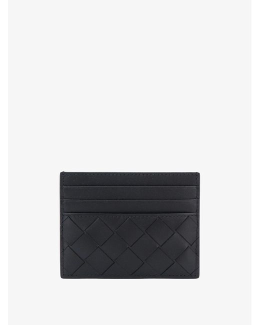 Bottega Veneta Black Leather Card Holder for men