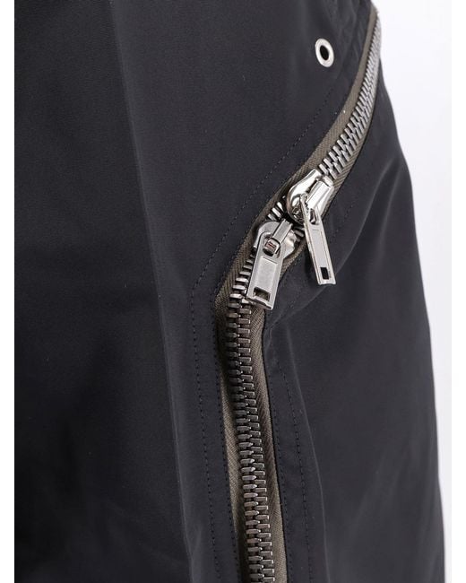 Rick Owens Blue Heizer Nylon Shorts for men