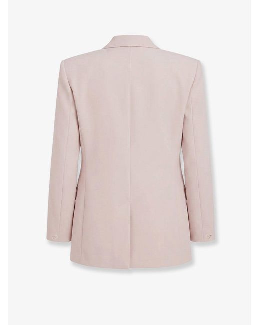 Frankie Shop Pink Monterey Structured Wool Blend Blazer