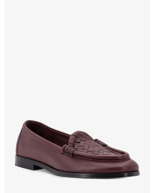 Bottega Veneta Brown Silenzio Leather Loafers With Intrecciato Pattern