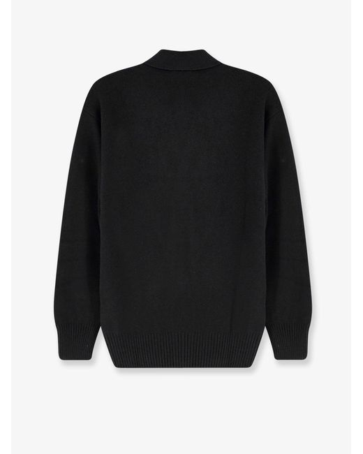 Gran Sasso Black Virgin Wool Cardigan for men