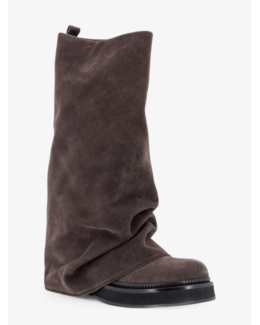 The Attico Brown Robin Suede Boots