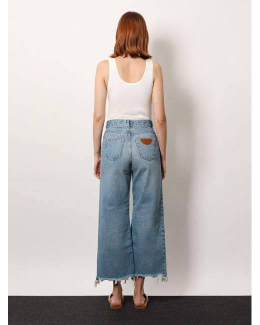 Chloé White Ribbed Cotton Tank Top