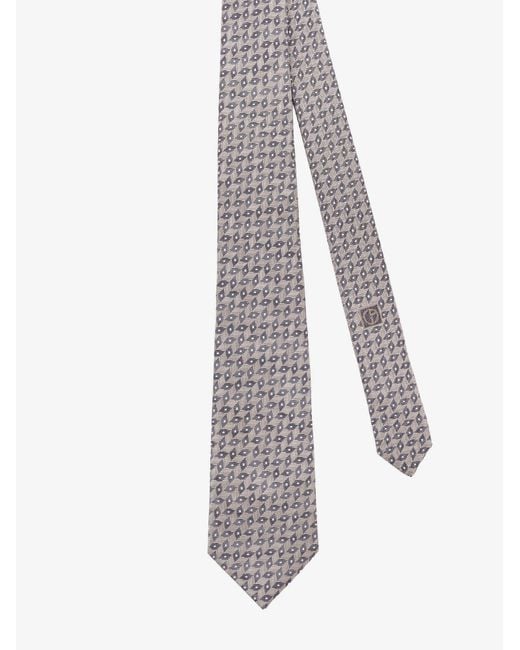 Giorgio Armani Gray Silk Tie for men