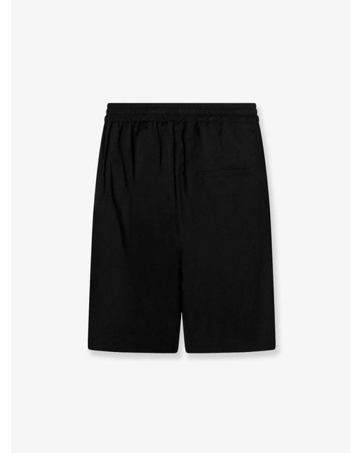 Seven Gauge Black Light Wool Shorts for men