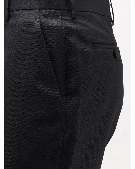 Tom Ford Black Wool And Silk Trousers