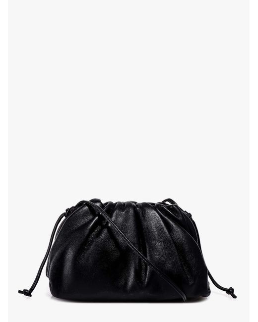 Bottega Veneta Black Leather Unlined Shoulder Bags