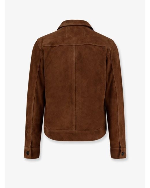 Suede Jacket-Uomo di AMI in Brown da Uomo
