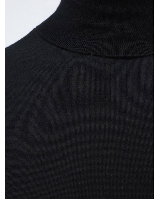 Aspesi Blue Virgin Wool Turtleneck Sweater