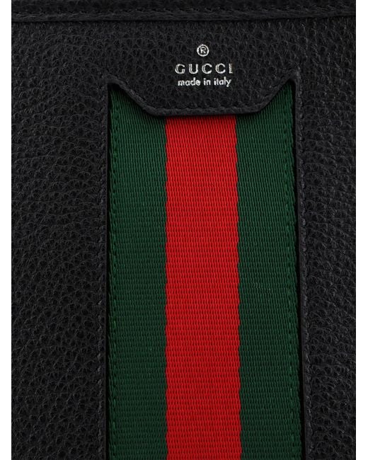 Gucci Black Portfolio Grained Leather Clutch for men