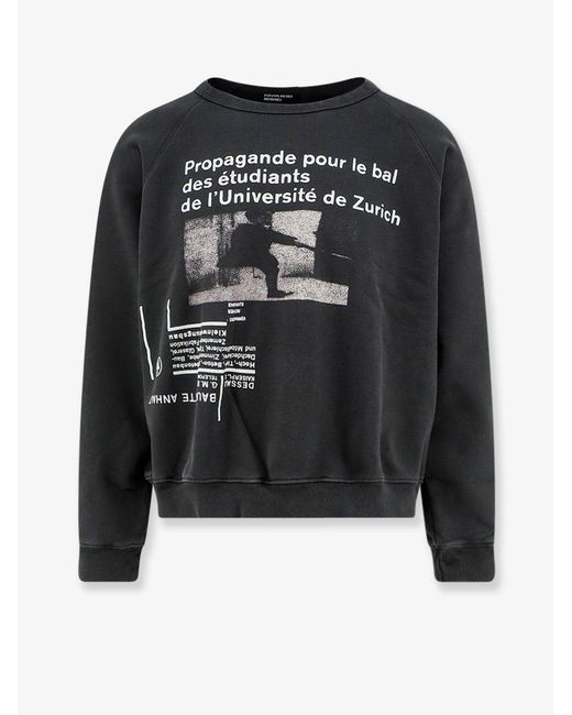 Enfants Riches Deprimes Black Cotton Sweatshirt With 'Université De Zurich Print for men