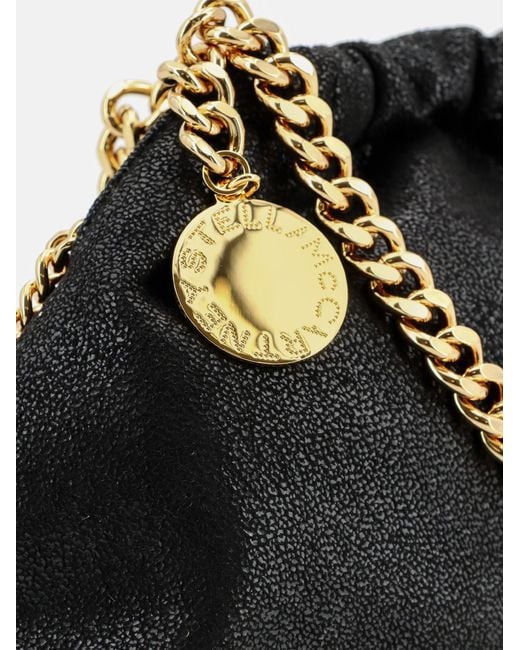 Stella McCartney Black Falabella Mini Shaggy Deer Crossbody