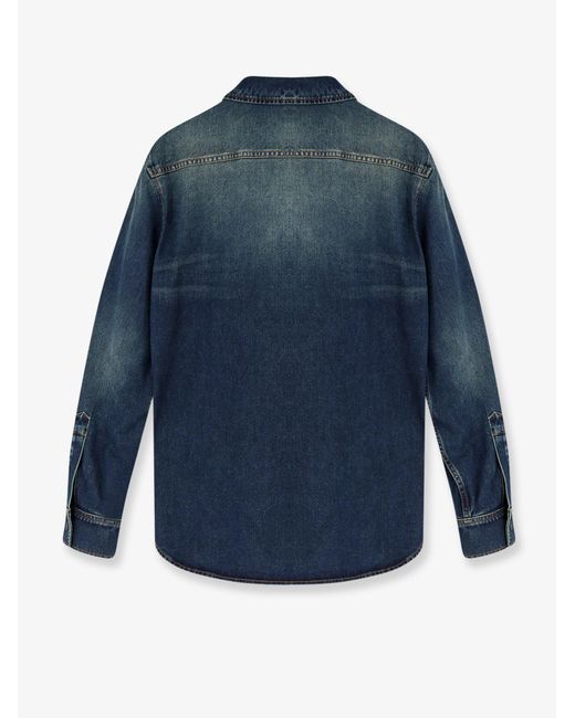 Gucci Blue Certified Washed Cotton Denim Shirt for men