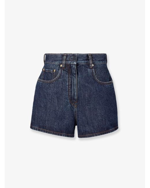 Fendi Blue Denim Shorts