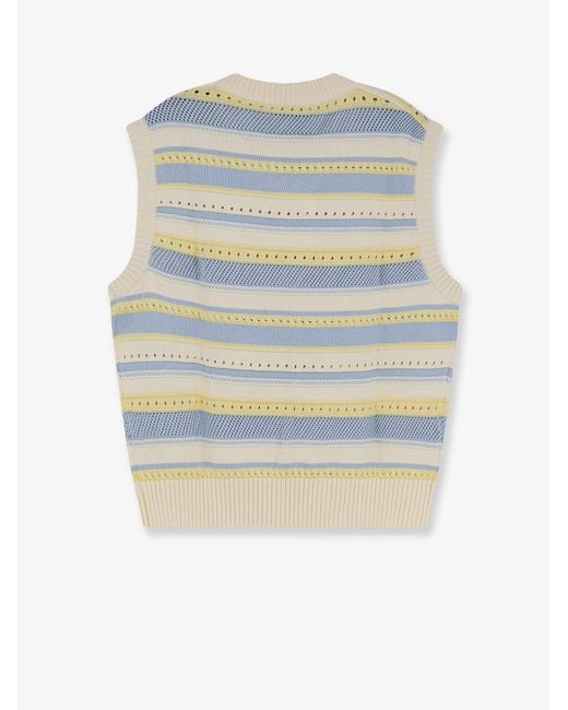 DUNST Blue Sleeveless Cotton Sweater