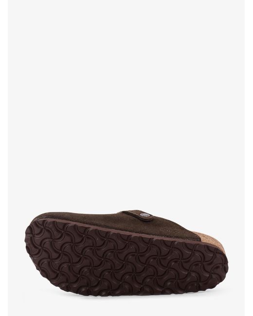 Birkenstock White Boston Vl/Shearling Suede Mule