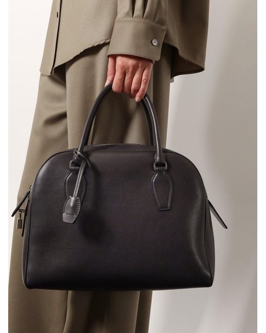 The Row Black India 12.00 Leather Handbag