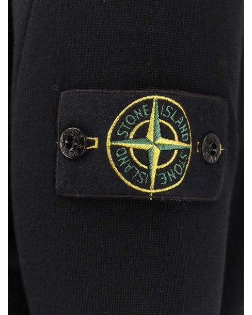Stone Island Blue Certified Virgin Wool Sweater for men
