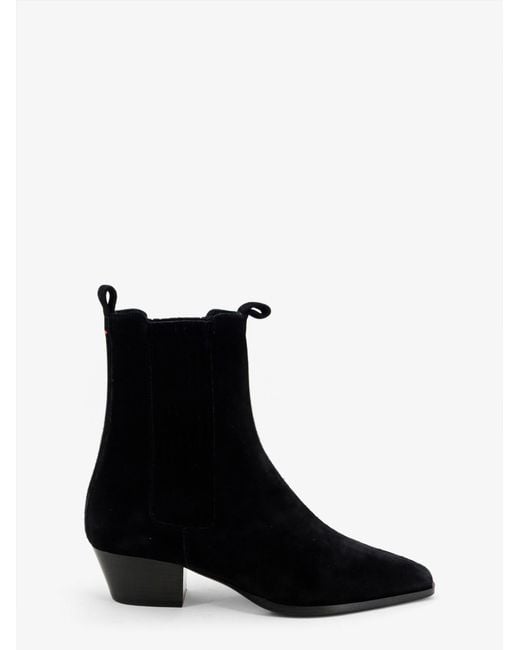 Aeyde Black Suede Ankle Boots