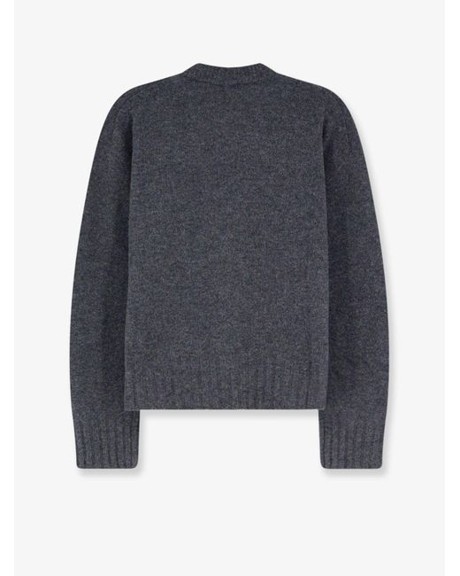 Alysi Blue Merino Wool And Cashmere Blend Sweater