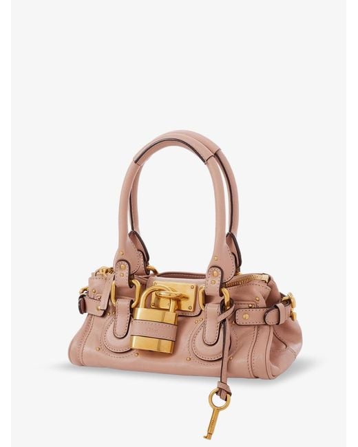 Chloé Natural Paddington Leather Shoulder Bag