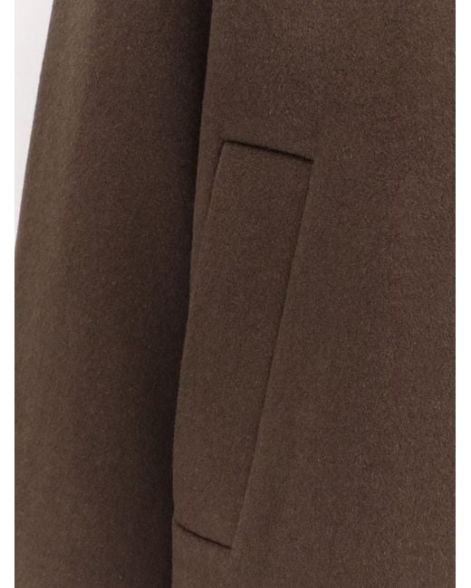 Amaranto Brown Outdoor Wool Coat for men