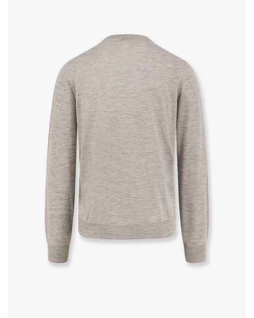 Brunello Cucinelli Gray Cashmere And Silk Sweater for men