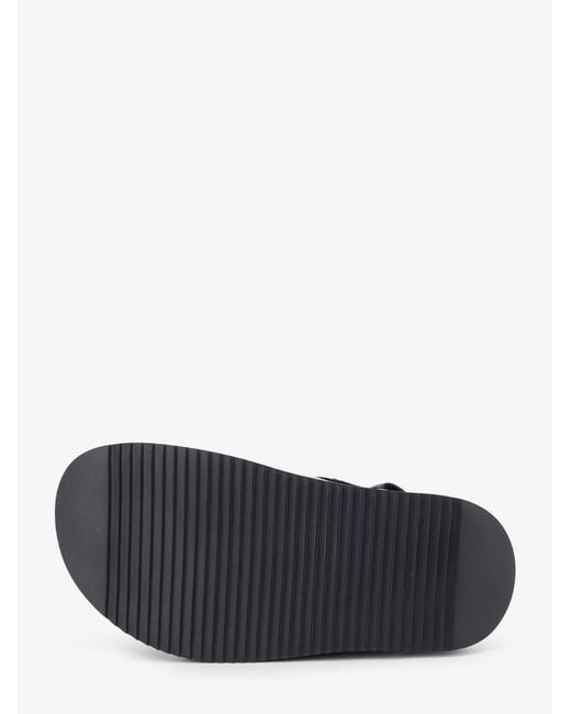 Rick Owens White Padded Megalace Platform Leather Sandals