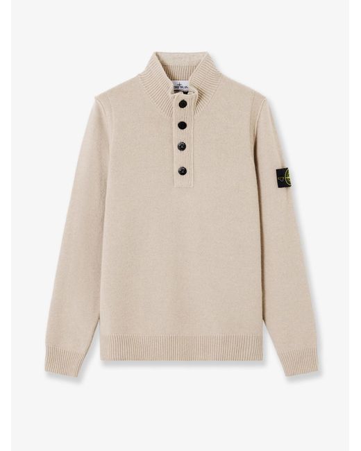 Stone Island Natural Wool Blend Sweater for men