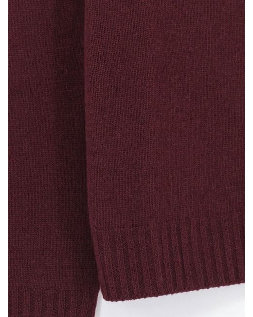 Alysi Purple Merino Wool And Cashmere Blend Sweater