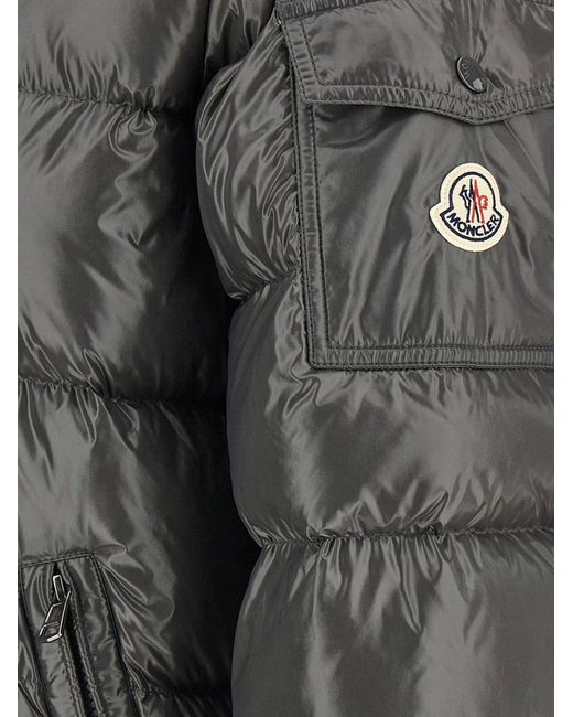 Moncler Gray Maya Down Jacket With Hood for men