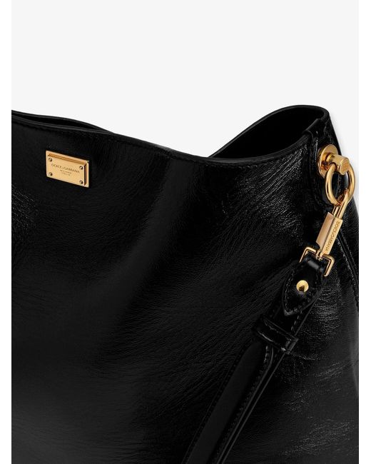 Dolce & Gabbana Black Vittoria Leather Crossbody Bag