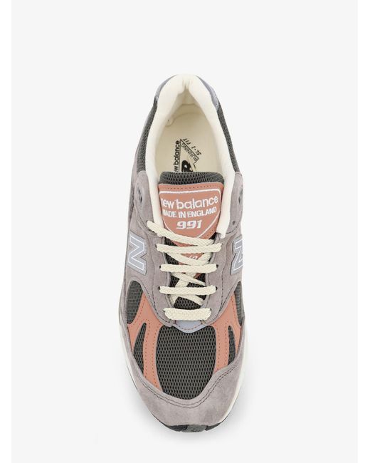 New Balance White Sneakers Suede/Mesh for men