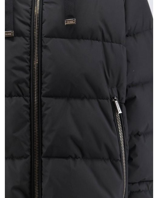 Moorer Black Gadia-Stp Waterproof Fabric Down Jacket