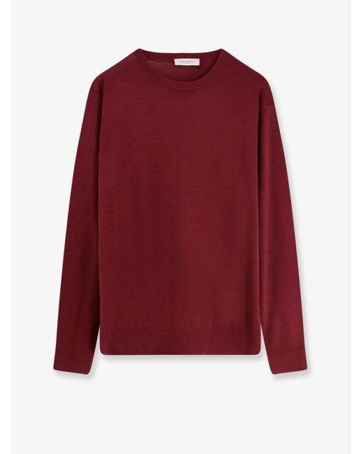 Bramani Cashmere Red Wool Sweater for men