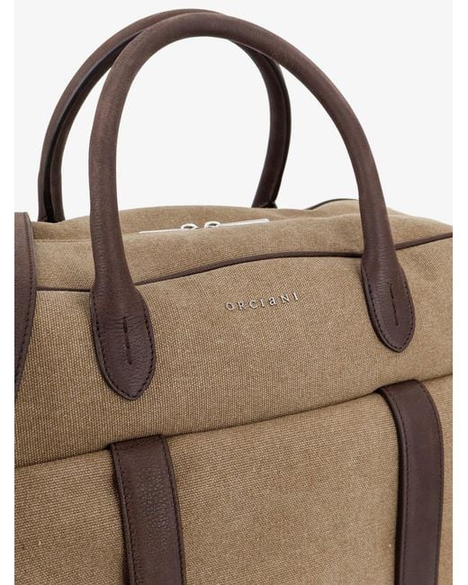 Orciani Brown Jones Suede Travel Bag for men