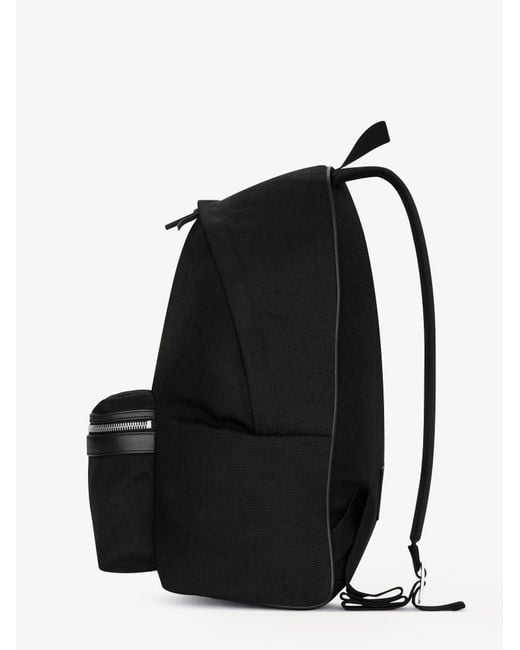 Saint Laurent Black Nylon And Leather City Backpack for men