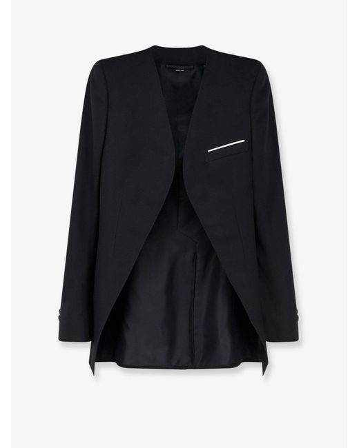 Tom Ford Black Wool And Silk Blazer