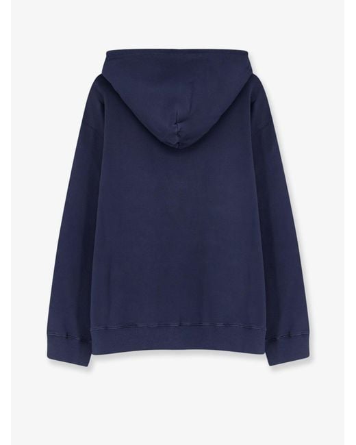 MM6 by Maison Margiela Blue Organic Cotton Sweatshirt for men