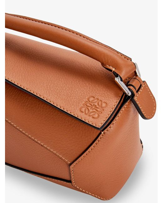 Loewe Brown Puzzle Edge Leather Crossbody Bag