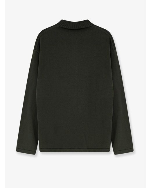 Oamc Peacemaker Green Cotton Polo Shirt for men