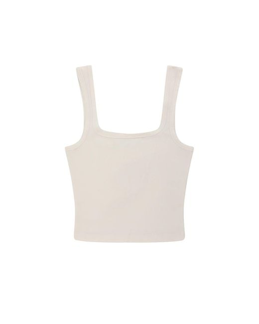 Entire studios White Square Neck Cotton Top