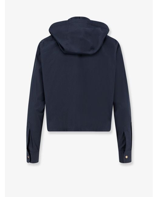 Moncler Blue Cotton Blend Jacket/Shirt