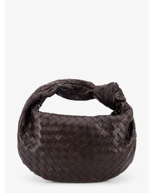 Bottega Veneta Black Jodie Small Leather Handbag With Intrecciato Motif